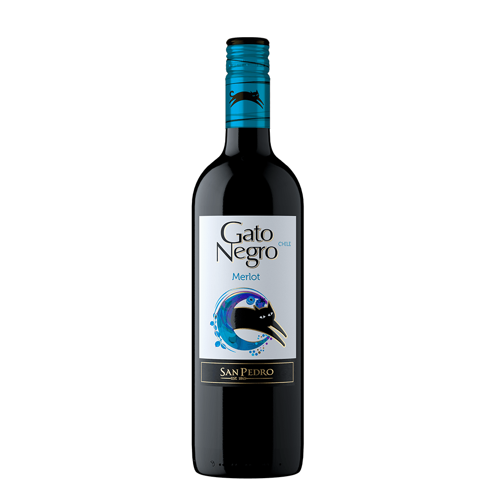 Vino Tinto Gato Negro Merlot Botella 750ml dislicores