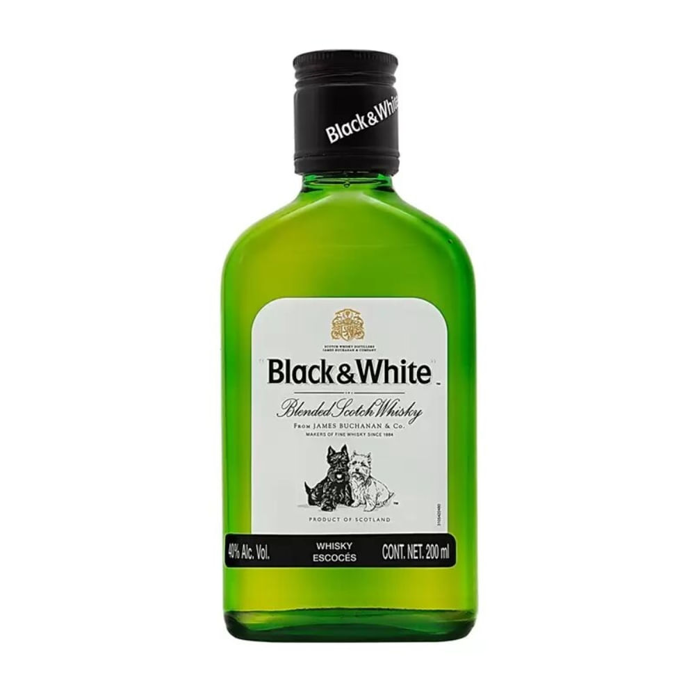 Black And White 200 Ml Precio Whisky Black and White Vidrio piba 200ml - dislicores